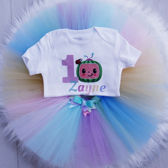 Birthday tutu with onesie or tshirt - Picture 12 of 13